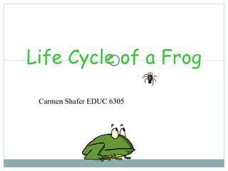 Life Cycle of a Frog Carmen Shafer EDUC 6305 