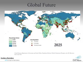 Global Future
19802025
United Nations, Department of Economic and Social Affairs, Population Division: World Urbanization Prospects, the 2011 Revision.
New York 2012
 