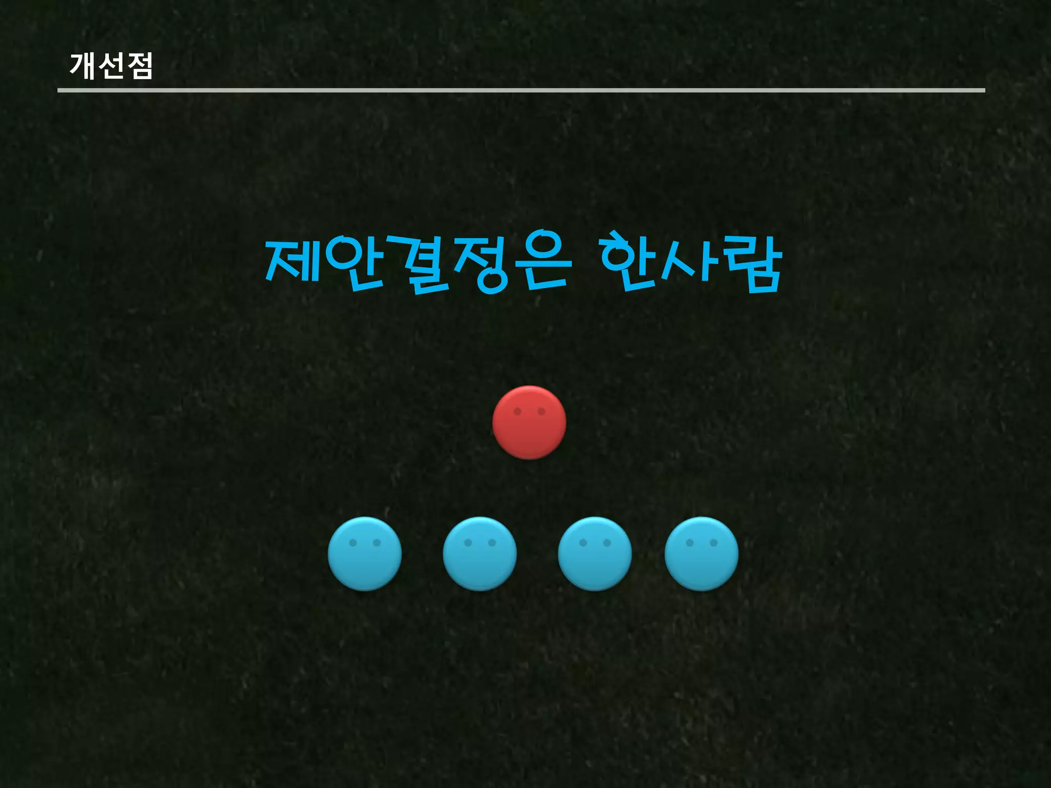 개선점




      제안결정은 한사람
 