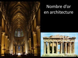 Nombre d’or
en architecture
 