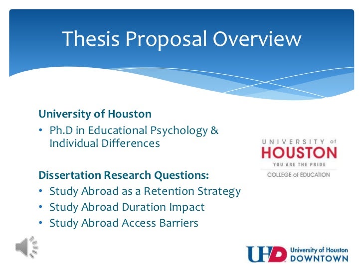 Study abroad research proposal