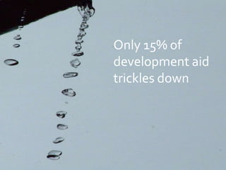 Only 15% of development aid trickles down