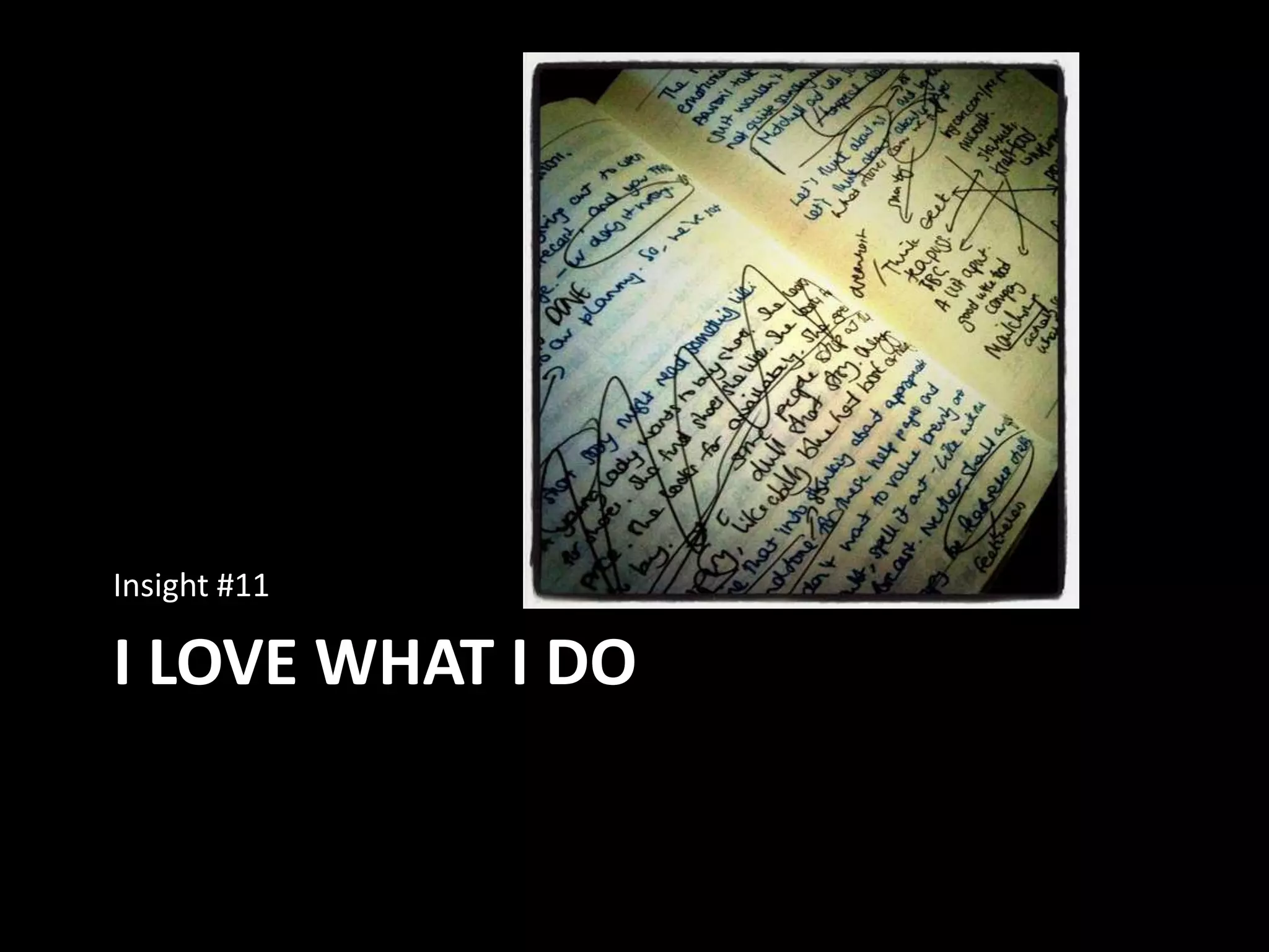 I love what I doInsight #11