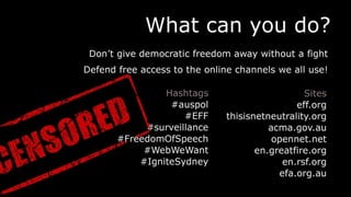 Banned from the Net - Ignite Sydney Digital