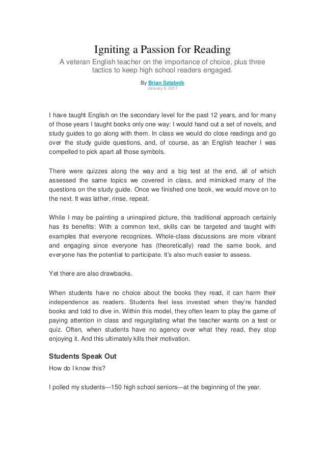 Igniting A Passion For Reading - 