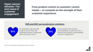 From product-centric to customer-centric
model — to compete on the strength of their
customer experience.
B2B and B2C pers...