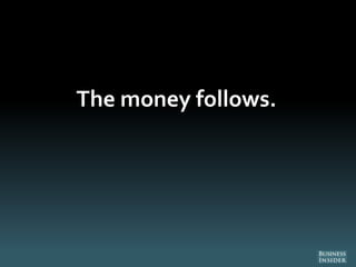 The money follows.
 