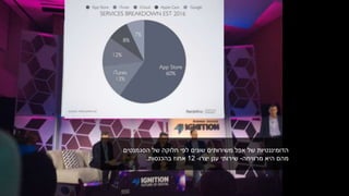 ‫הסגמנטים‬ ‫של‬ ‫חלוקה‬ ‫לפי‬ ‫שונים‬ ‫משירותים‬ ‫אפל‬ ‫של‬ ‫הדומיננטיות‬
‫מרוויחה‬ ‫היא‬ ‫מהם‬-‫ענן‬ ‫שירותי‬‫יצרו‬-12‫בהכנסות‬ ‫אחוז‬.
 