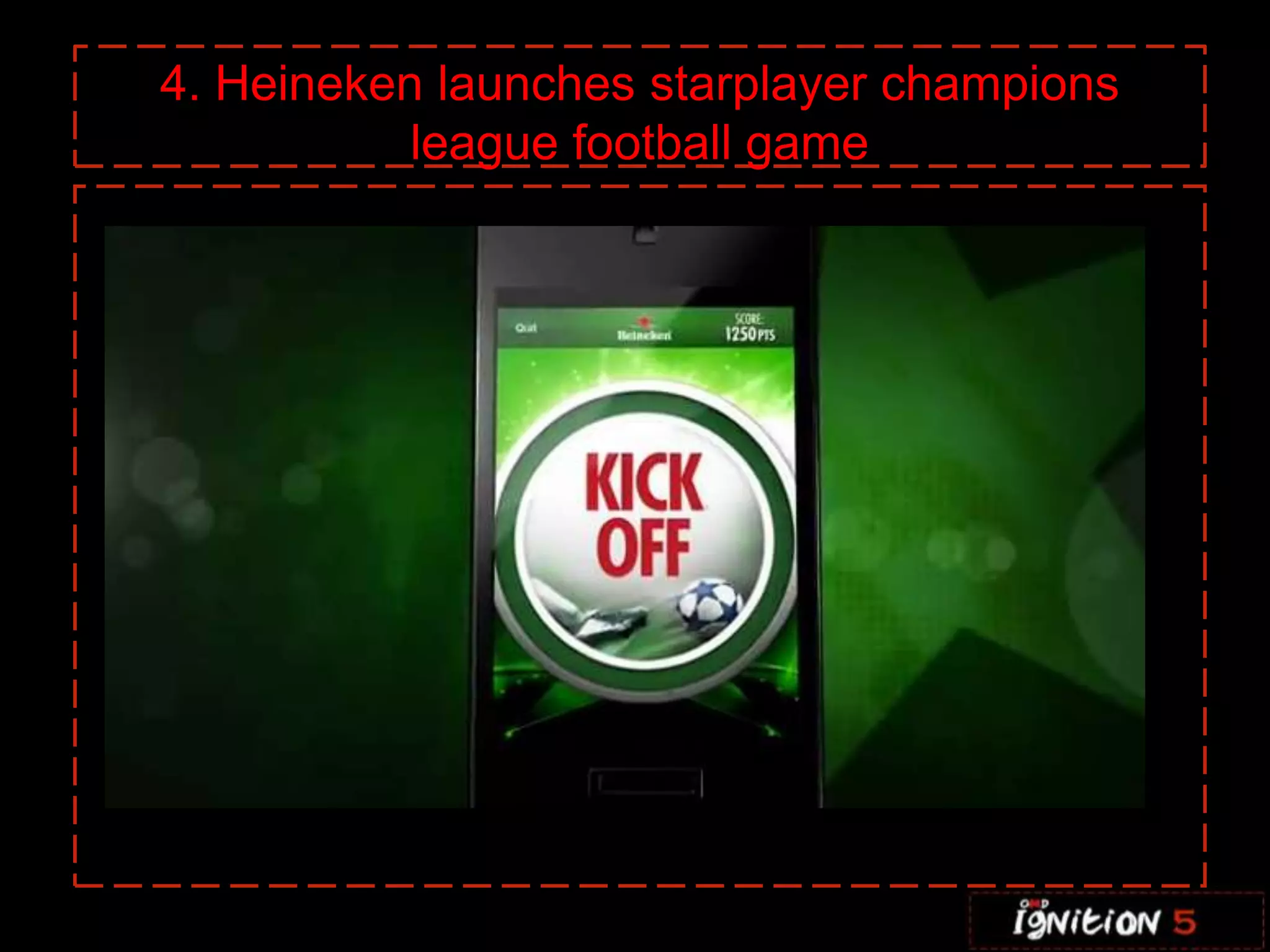 4. Heineken launches starplayer champions league football game
