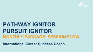 PATHWAY IGNITOR
PURSUIT IGNITOR
MONTHLY PACKAGE: SESSION FLOW
International Career Success Coach
 