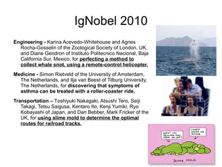 IgNobel 2010 ,[object Object]