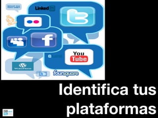Identiﬁca tus
 plataformas
 
