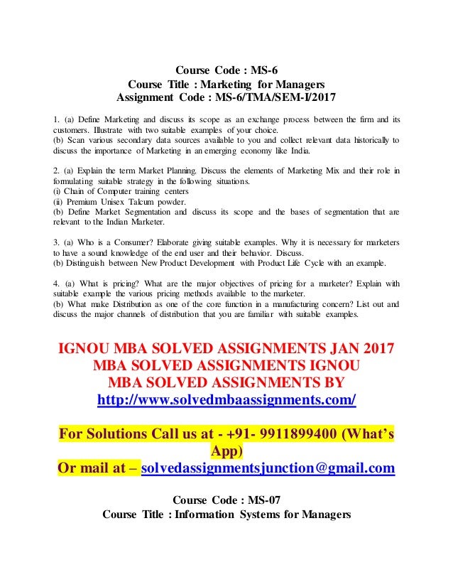 Ignou Mba Jan 2017 Assignments Solved ignou mba solved assignments 2017 Ignou Mba Jan 2017 Assignments Solved ignou mba solved assignments 2017