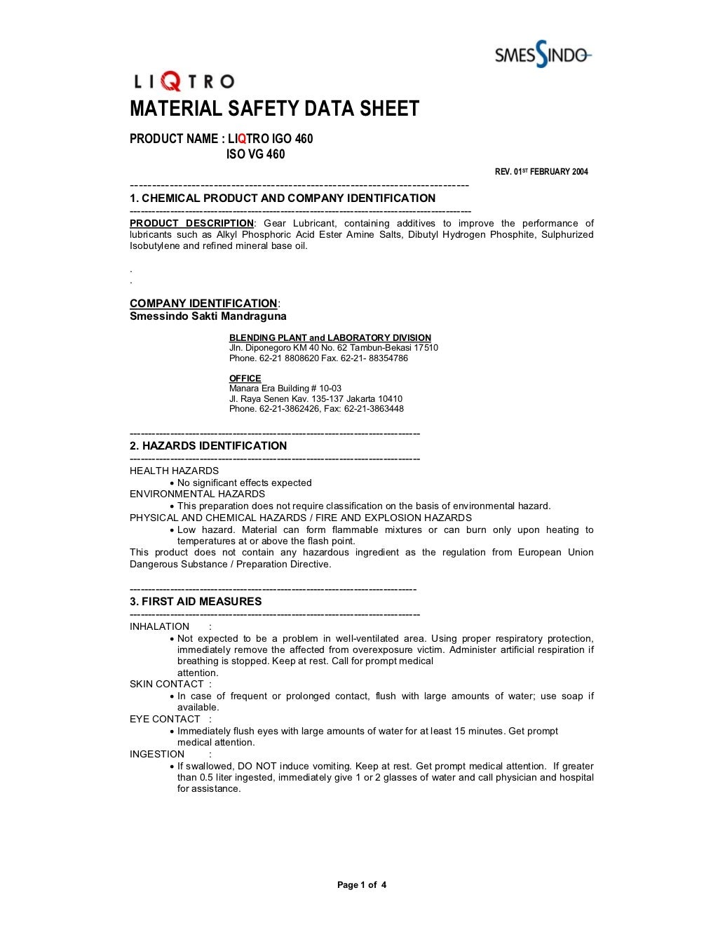 Industrial Gear Oil ISO VG 460