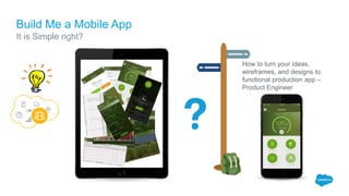 How to turn your ideas,
wireframes, and designs to
functional production app –
Product Engineer
Build Me a Mobile App
It is Simple right?
 