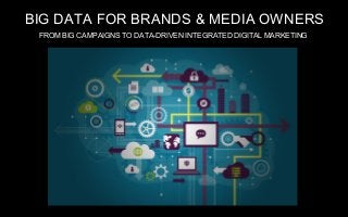 BIG DATA FOR BRANDS & MEDIA OWNERS
FROM BIG CAMPAIGNS TO DATA-DRIVEN INTEGRATED DIGITAL MARKETING
 