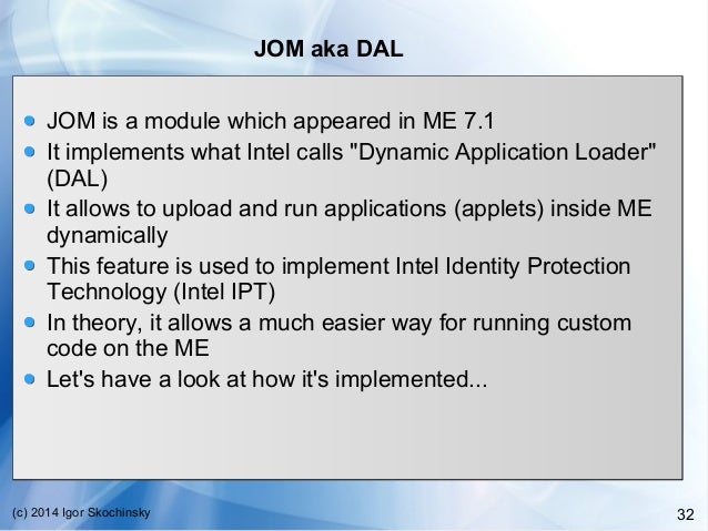 Intel intel r dynamic application loader host interface key