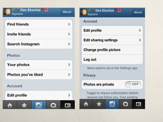 Instagram presentation 