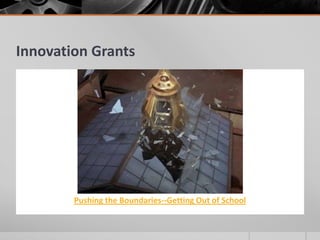 Innovation Grants




        Pushing the Boundaries--Getting Out of School
 