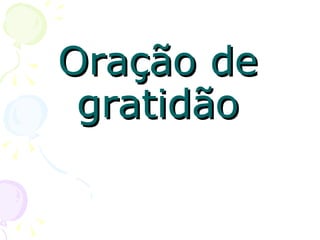 Oração de gratidão 