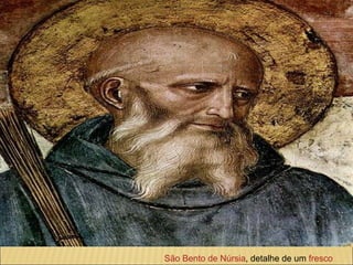 São Bento de Núrsia , detalhe de um  fresco 