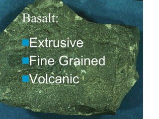 Basaltic Rocks Example Igneous Rocks | PPT