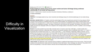 Difficulty in
Visualization
 