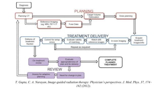 T. Gupta, C. A. Narayan, Image-guided radiation therapy: Physician’s perspectives. J. Med. Phys. 37, 174–
182 (2012).
 