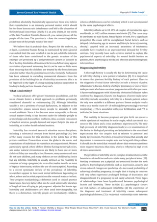 Human Infertility is Disease. What People Should Know About Her? | PDF