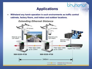 39 / 46
Applications
 Withstand any harsh operation in such environments as traffic control
cabinets, factory floors, and indoor and outdoor locations.
 