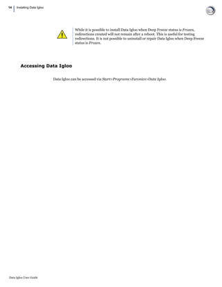 Faronics Data Igloo User Guide | PDF