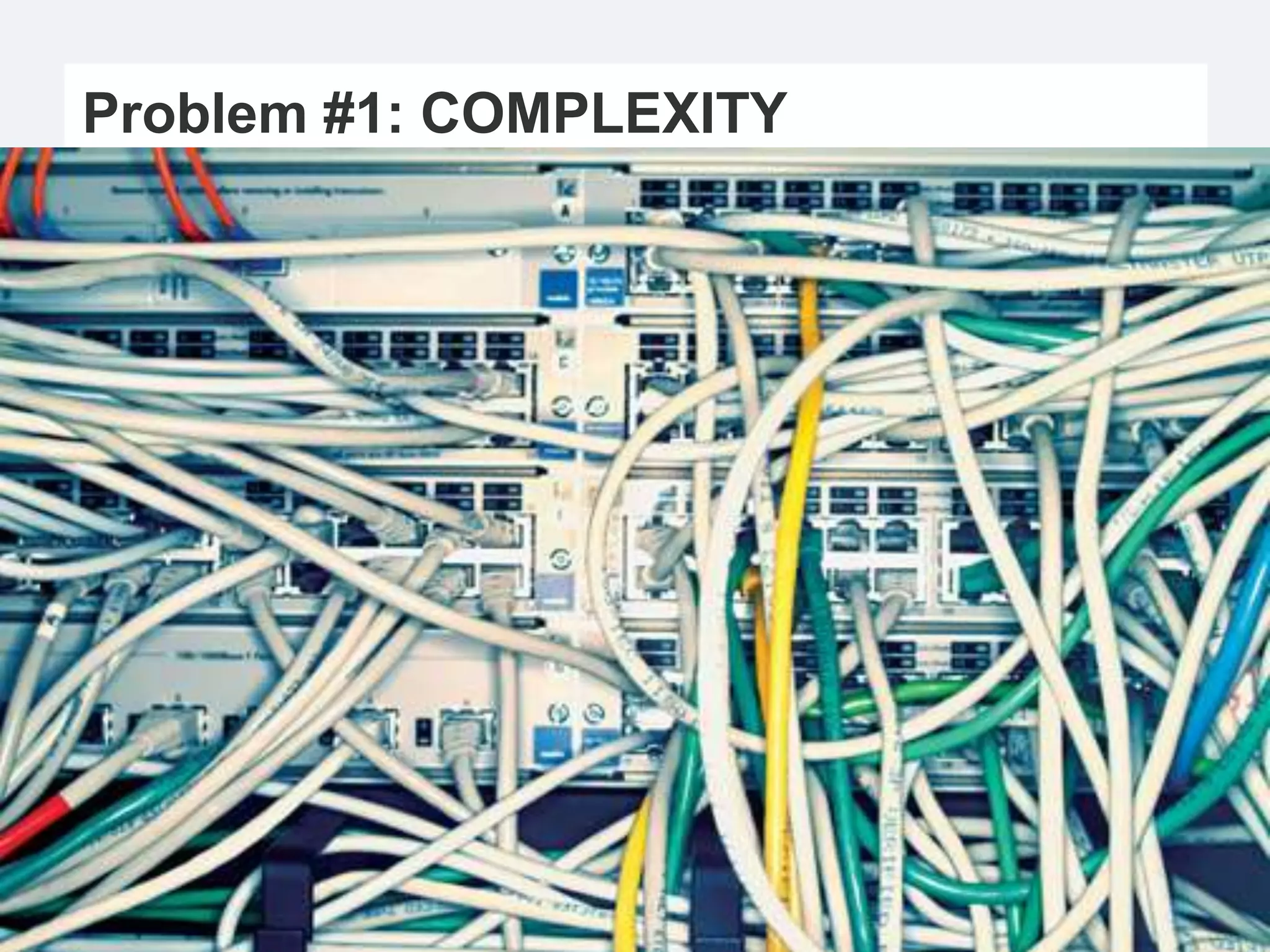 Problem #1: COMPLEXITY
 