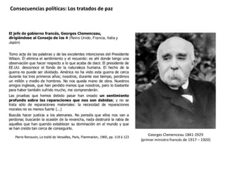 Consecuencias políticas: Los tratados de paz
 
