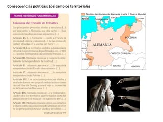 Consecuencias políticas: Los cambios territoriales
 