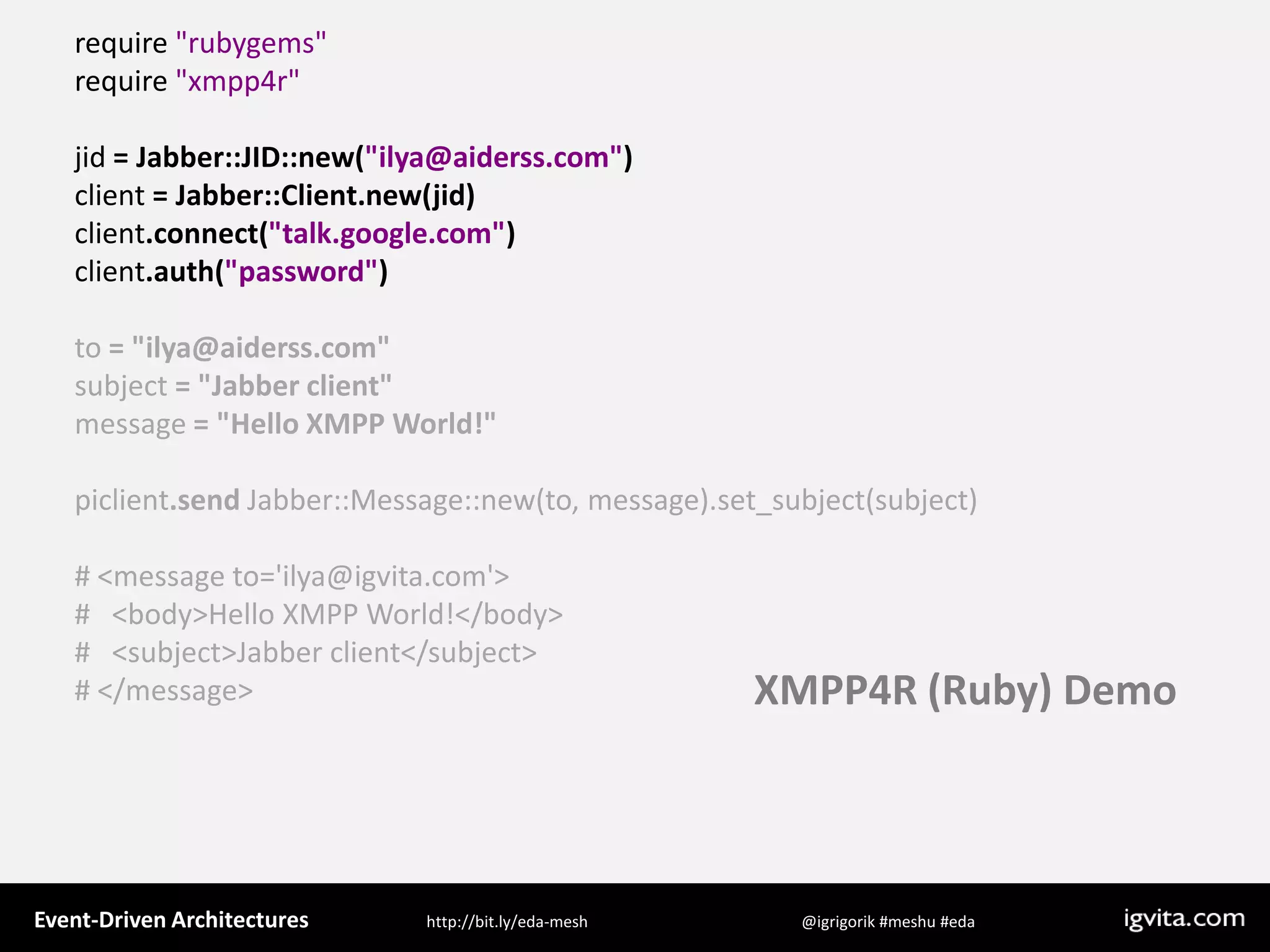 Event Driven Architecture - MeshU - Ilya Grigorik