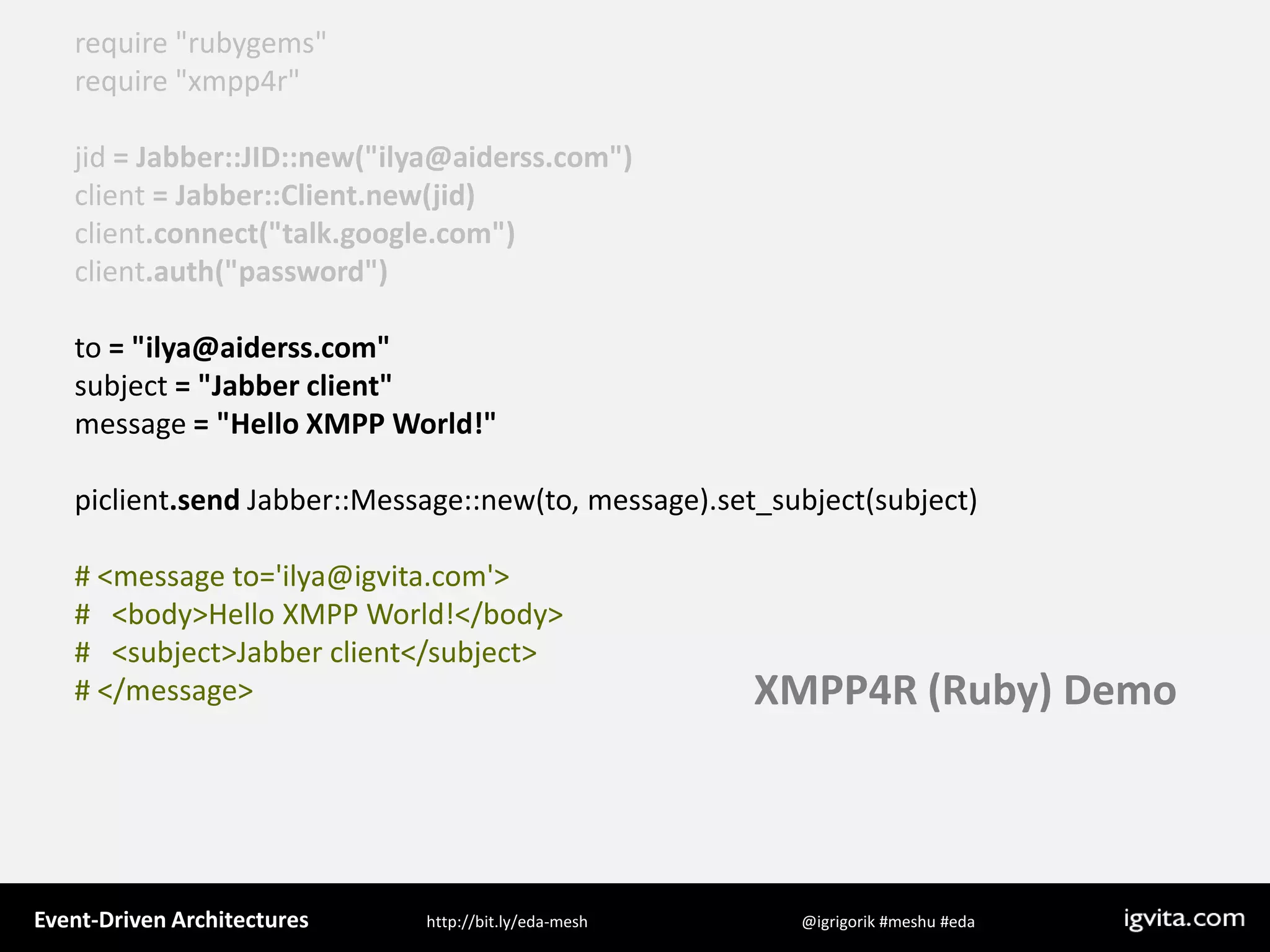 Event Driven Architecture - MeshU - Ilya Grigorik