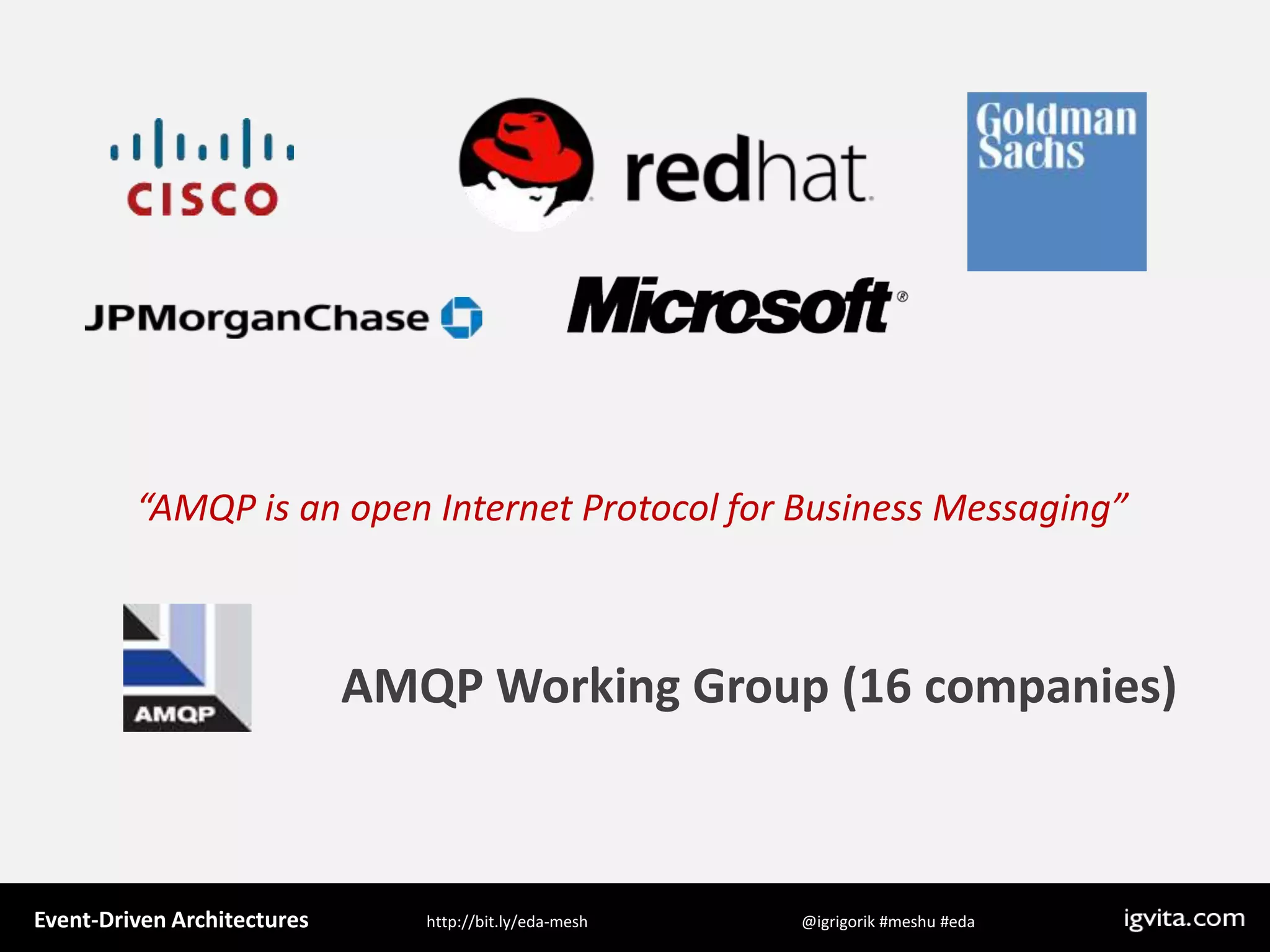 Event Driven Architecture - MeshU - Ilya Grigorik