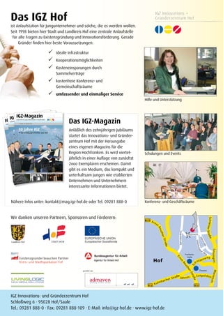 Einladung 10 Jahre IGZ Hof