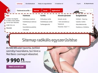 Példa: Vodafone

Sitemap radikális egyszerűsítése

 