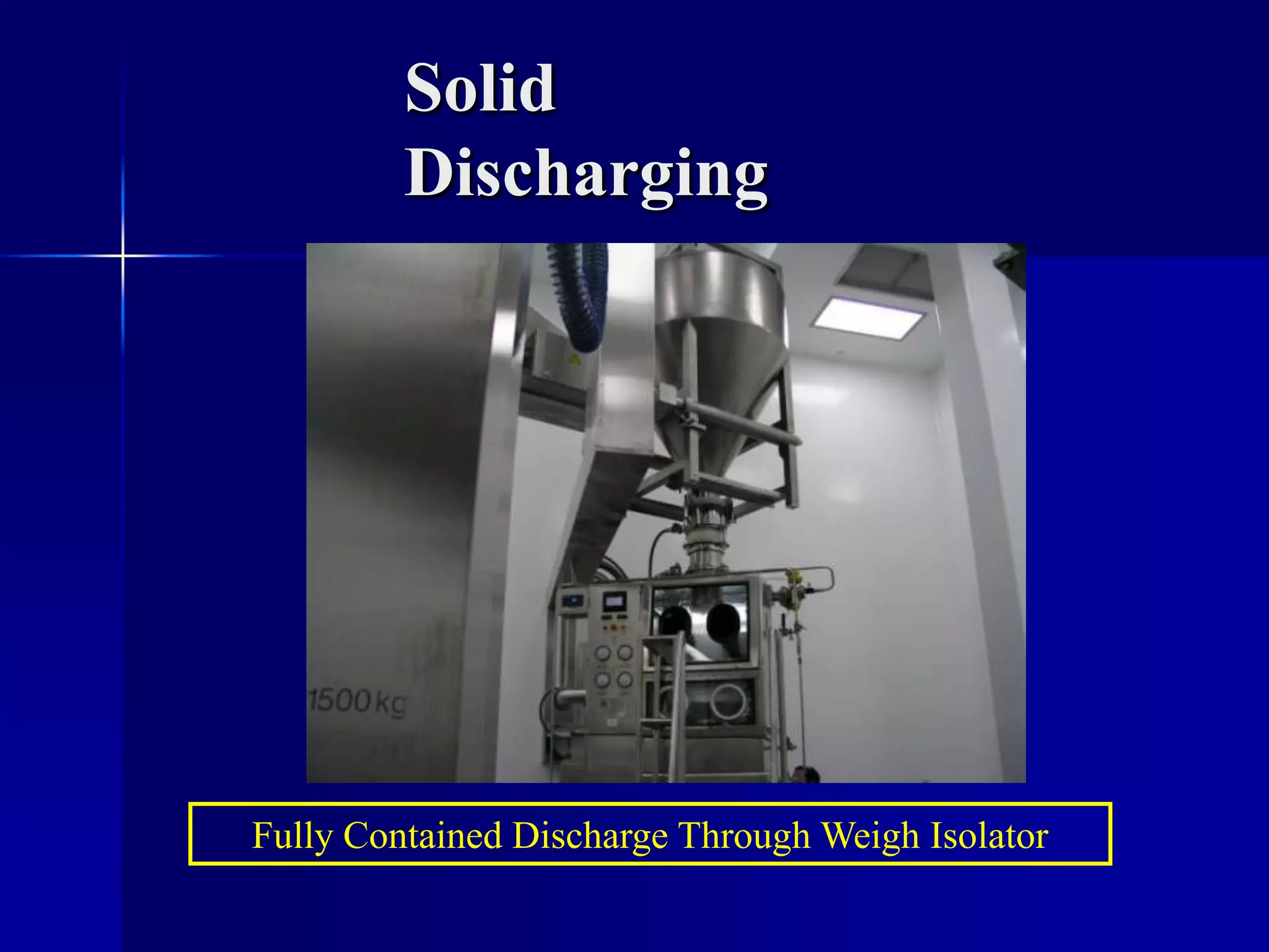 Solid
Discharging
Fully Contained Discharge Through Weigh Isolator
 