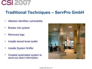 Anti-Forensics: Real world identification, analysis and prevention