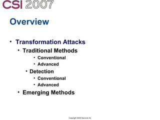 Anti-Forensics: Real world identification, analysis and prevention