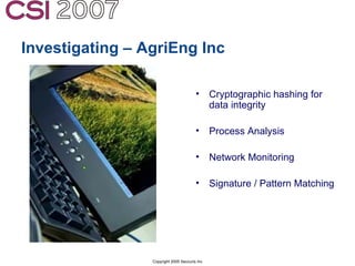 Anti-Forensics: Real world identification, analysis and prevention