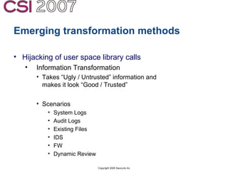 Anti-Forensics: Real world identification, analysis and prevention