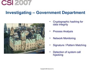 Anti-Forensics: Real world identification, analysis and prevention