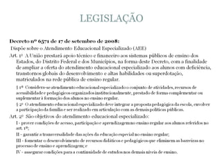 LEGISLAÇÃO 