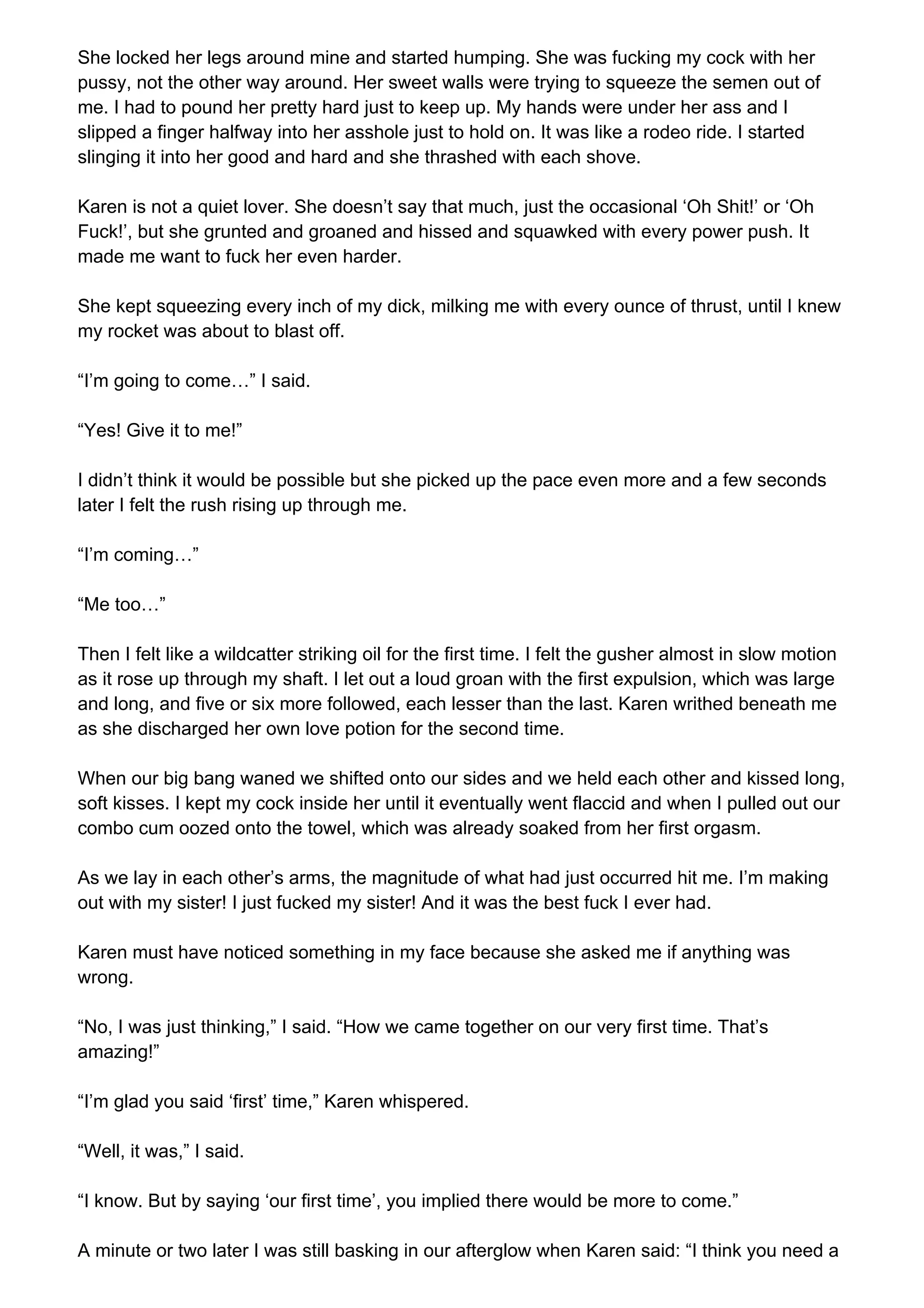 I had sex with my sister. -- The story of real incest. www.freeporn.blog Obscenity and