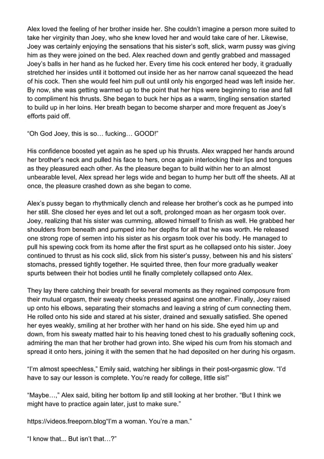 I had sex with my sister. The story of real incest. www.freeporn