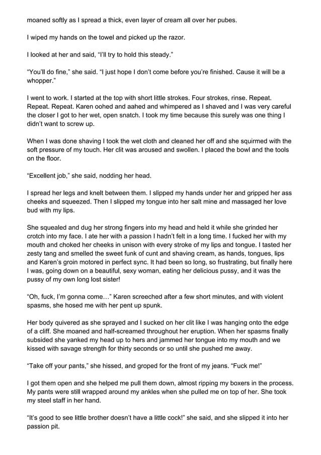 I had sex with my sister. -- The story of real incest. www.freeporn.blog