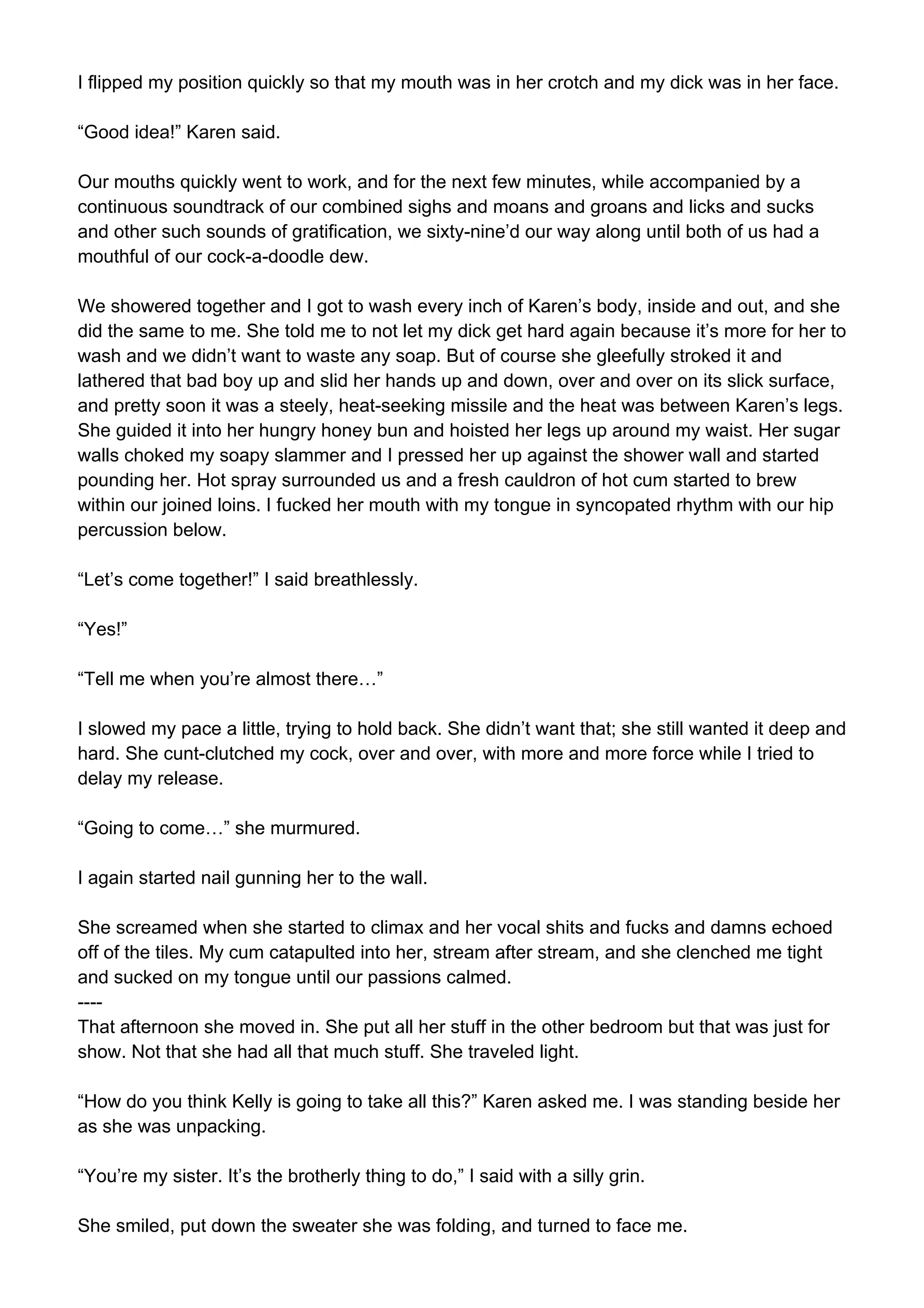 I had sex with my sister. -- The story of real incest. www.freeporn